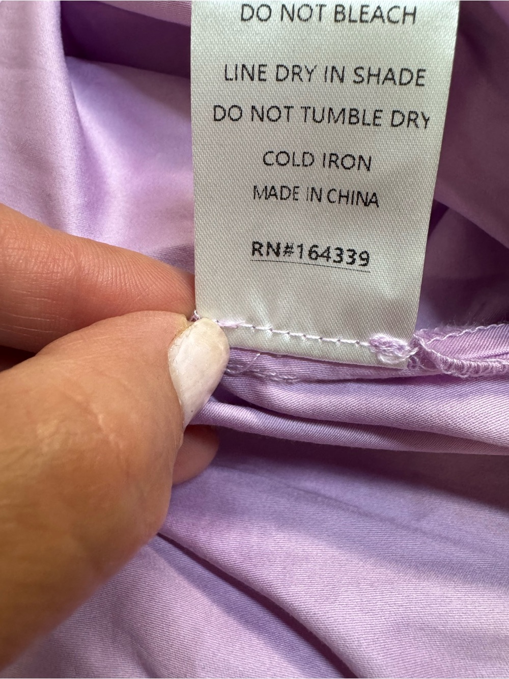 Lavender Button-Front Shirt Dress Cotton Xs - Picture 11 of 12